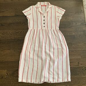 Pyne & Smith No.30 Linen Dress in Bon Bon - XS.